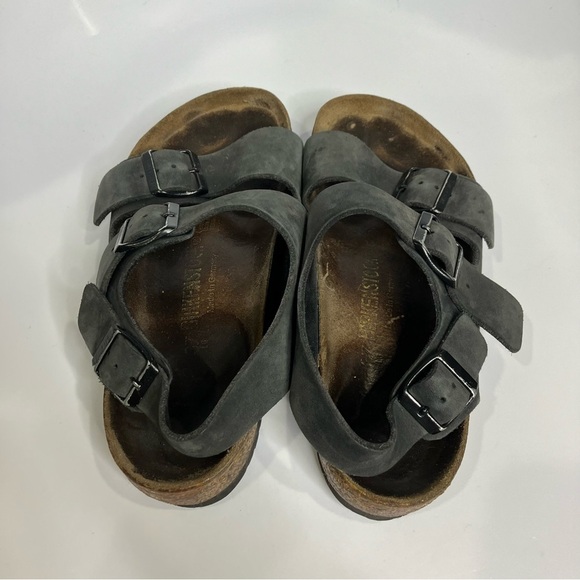 Birkenstock Milano black leather sandals casual trendy womens size 37 / 6 - Picture 6 of 10